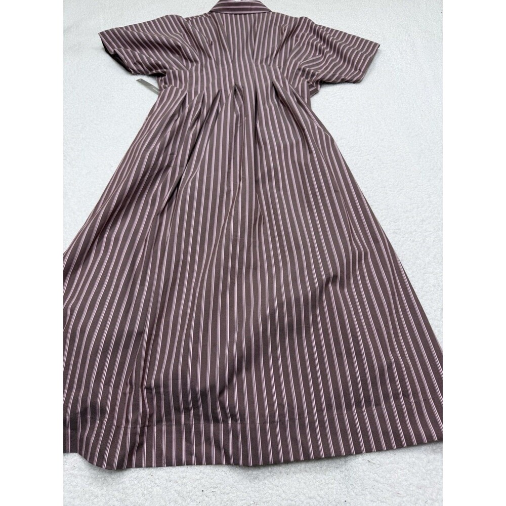Exquise Anthropologie Midi Shirt Dress Tobie Pink Preppy Boho Retro Size XL NWT - Picture 5 of 9